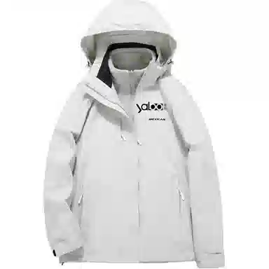 雅鹿优选  保暖连帽拉链长袖  防水防风透气耐磨冲锋衣 男款