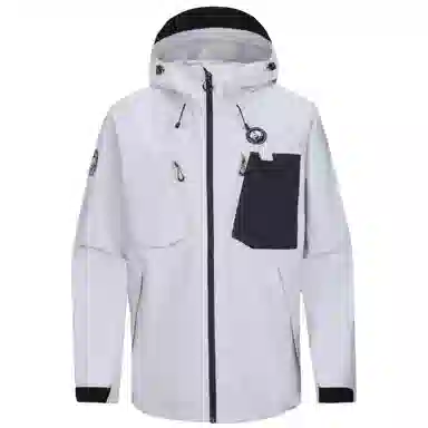 熊猫  户外山系撞色连帽单层  防水防风透气冲锋衣 男女同款