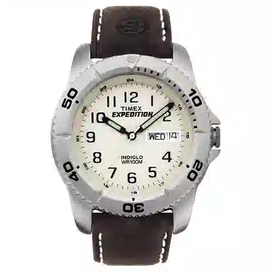 TIMEX Quartz Leather Strap 40mm White Dial