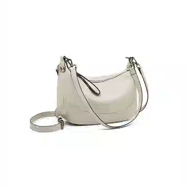 老人头 简约百搭通勤时尚 头层牛皮 单肩包 女款 黑色/白色/绿色/肉粉色