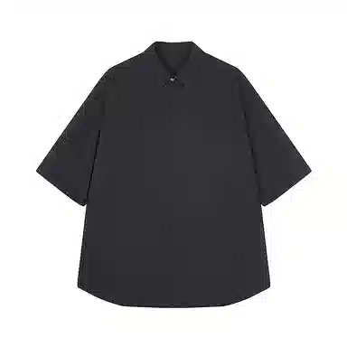 速写 拼色设计简约宽松户外百搭休闲短袖衬衫 男款