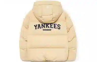 MLB FW23 Yankees Hooded Down Jacket Sand