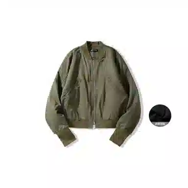 我是大卫 韩系飞行员基础款拉链棒球服多口袋夹克 男女同款