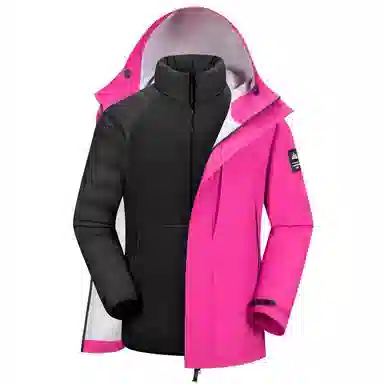 阿尔卑斯  户外登山连帽  防水防风防紫外线耐磨防静电抗菌防泼水防雨冲锋衣 男女同款