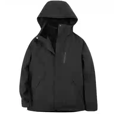 浪莎  户外三合一纯色休闲舒适连帽宽松拉链  防水防风保暖冲锋衣 男女同款