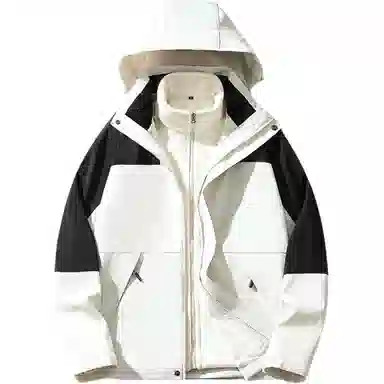 雅鹿优选  舒适时尚百搭连帽长袖  防水防风透气耐磨冲锋衣 男款