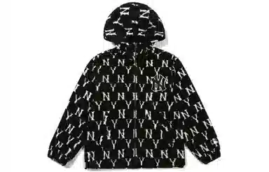 MLB Logo Hooded Jacket Black
