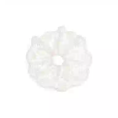 水中玉 超仙蕾丝大肠发圈白色刺绣花边发绳扎头发超大头饰 皮筋 头绳 女款