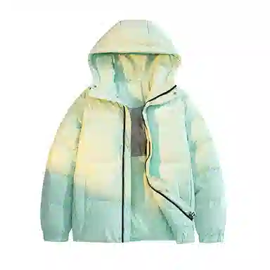 鸭鸭 新年战袍简约加厚保暖休闲宽松套头无性别连帽暗黑羽绒服 男女同款