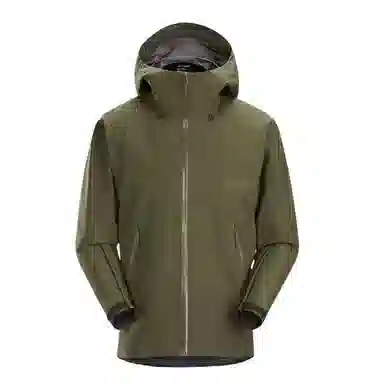 浪莎  户外舒适休闲纯色连帽拉链简约  防水防风保暖冲锋衣 通用