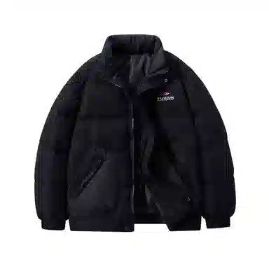 鸭鸭 基础款立领加厚保暖防寒鸭绒休闲宽松无帽无性别面包服暗黑外套羽绒服 男女同款