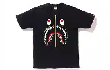 A BATHING APE Shark T-Shirt Black