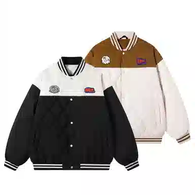 FIDO DIDO Quilted Varsity Jacket