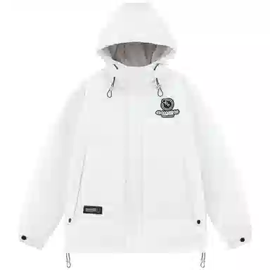 三体 红岸基地系列 超级符号绣章字母连帽纯色基础款加厚派克宽松保暖防风防水工装户外休闲外套羽绒服 男女同款