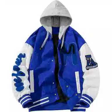 玉儿恋 刺绣拼接炸街加厚飞行员棉服 男款