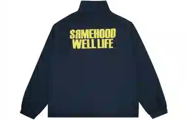 SIMPLE RIMLESS Coach Jacket Navy