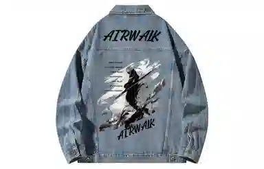 Airwalk Retro Dark Wukong Print Denim Jacket