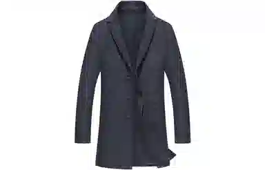 恒源祥 纯羊毛呢子中长款厚大衣 男款