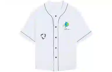 LiNing x OG_SLICK Earth Cartoon Print Baseball Jacket White