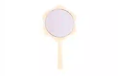 米甜兔 手持花朵可爱化妆镜 便携