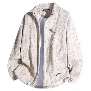 王者荣耀 王者荣耀 鲁班七号款 编织格纹夹棉加厚小香风复古风格刺绣织唛长袖单排扣开衫上衣外套翻领宽松百搭休闲夹克 男女同款