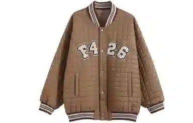 F426 Quilted Logo Baseball Jacket