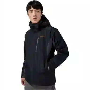 探路者  三合一防水防风耐磨保暖 冲锋衣 男款 黑色/深灰