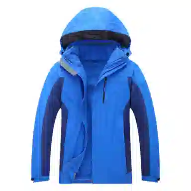 浪莎  户外时尚简约三合一连帽宽松拉链  防水防风透气冲锋衣 男女同款