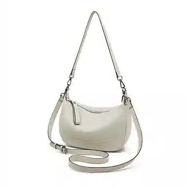 老人头 简约百搭通勤时尚 头层牛皮 单肩包 女款 黑色/白色/绿色/肉粉色