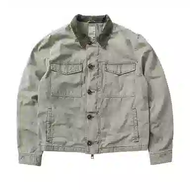 实年服工 复古水洗纯棉质感工装夹克外套 男款