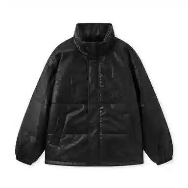 森马 绣花宽松保暖棉服 男款 黑色