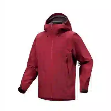 浪莎  纯色连帽户外登山拉链  防水防风冲锋衣 男女同款