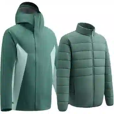 蕉下  纯色经典连帽  保暖耐磨透气速干防水防风冲锋衣 男款