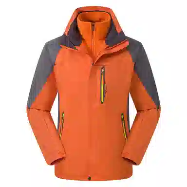 浪莎  户外三合一可拆卸加绒加厚登山服  防水防风速干冲锋衣 男款