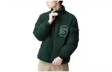 GAP Letter Print Hoodie Down Jacket Unisex