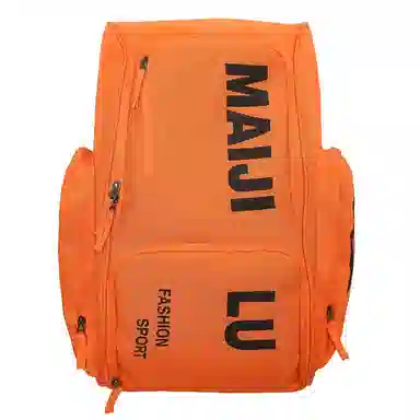 普乐威 大容量简约短途旅行工装风字母印花休闲百搭书包大学生高中生 牛津布 双肩包 男女同款情侣款 白色/黑色/桔色/绿色/蓝色