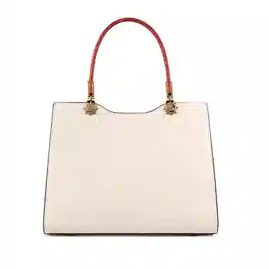 维尼奥 品牌高级感大气优雅通勤包百搭实用妈妈包简约时尚气质高颜值托特包 合成革 手提包单肩斜挎 女款 米白色