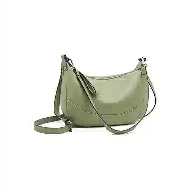 老人头 简约百搭通勤时尚 头层牛皮 单肩包 女款 黑色/白色/绿色/肉粉色