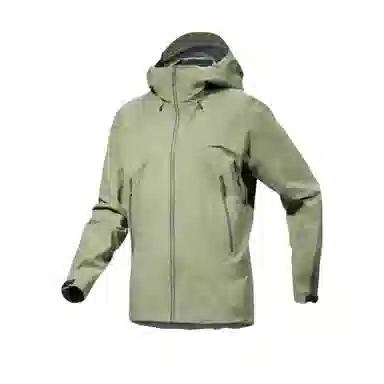 浪莎  纯色连帽户外登山拉链  防水防风冲锋衣 男女同款