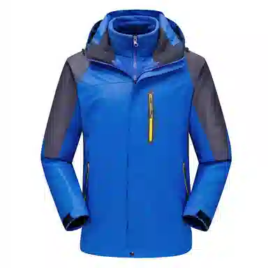 浪莎  户外三合一可拆卸加绒加厚登山服  防水防风速干冲锋衣 男款