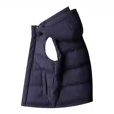 鸭鸭 纯色可拆卸帽休闲羽绒马甲 男款 大红色