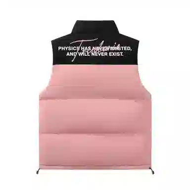 三体 文明系列 撞色拼接美式复古简约基础款字母印花百搭立领开衫户外工装机能风休闲宽松保暖加厚舒适防风无袖马甲 男女同款