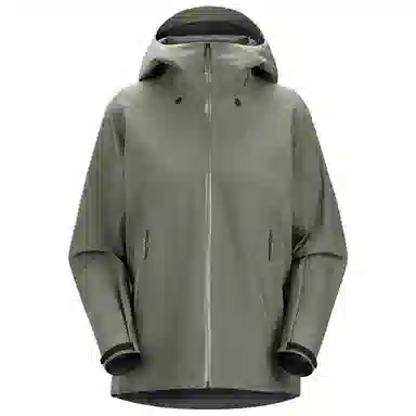 浪莎  纯色拉链连帽百搭休闲  防水防风冲锋衣 男女同款