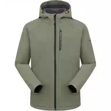 探路者  纯色登山徒步保暖  防风防泼水透气冲锋衣 男款