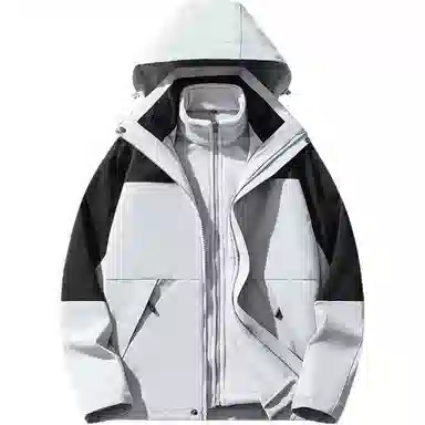 雅鹿优选  舒适时尚百搭连帽长袖  防水防风透气耐磨冲锋衣 男款