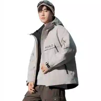 鸭鸭 户外品质鸭绒时尚连帽运动休闲羽绒服 男款