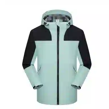 浪莎  户外薄款登山宽松连帽  防水防风透气速干冲锋衣 男女同款