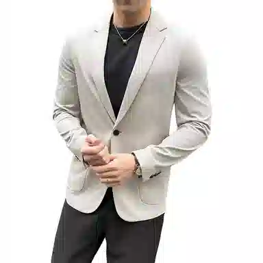 春秋季韩版轻熟风纯色百搭休闲服饰西装 男女同款