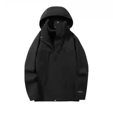 浪莎  户外三合一连帽宽松休闲拉链  防水防风冲锋衣 男女同款