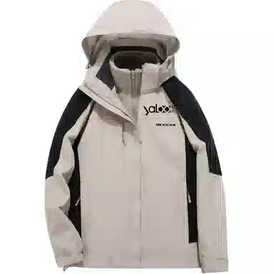 雅鹿优选  保暖连帽拉链长袖  防水防风透气耐磨冲锋衣 男款